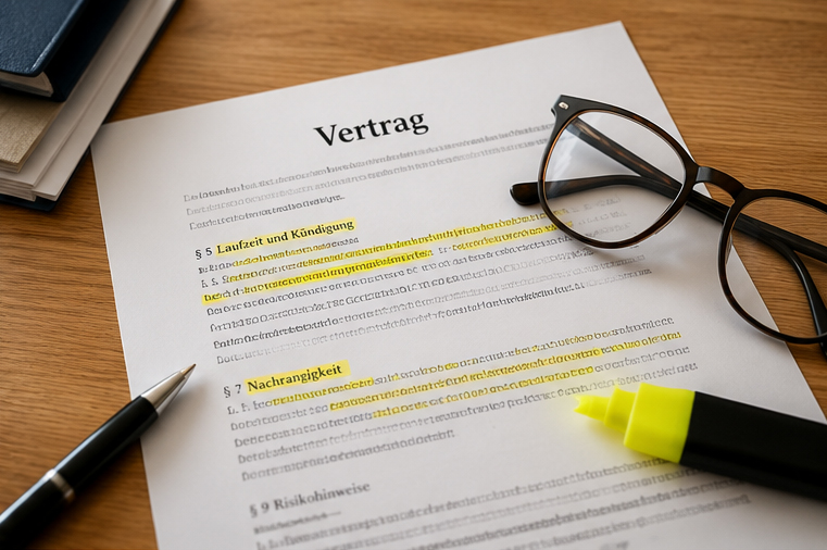 Vertrag wird sorgfältig geprüft